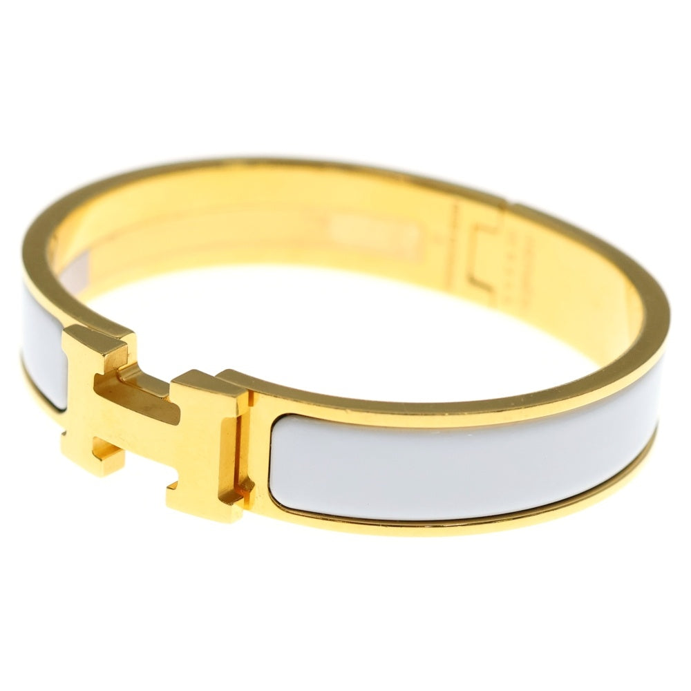 HERMES(エルメス) PM クリックH ブレスレット バングル ゴールド/ホワイト