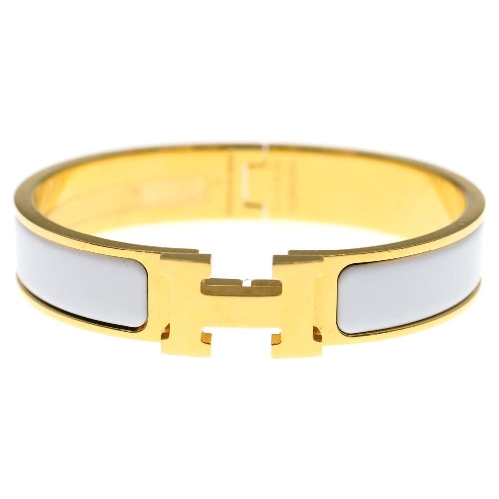 HERMES(エルメス) PM クリックH ブレスレット バングル ゴールド/ホワイト