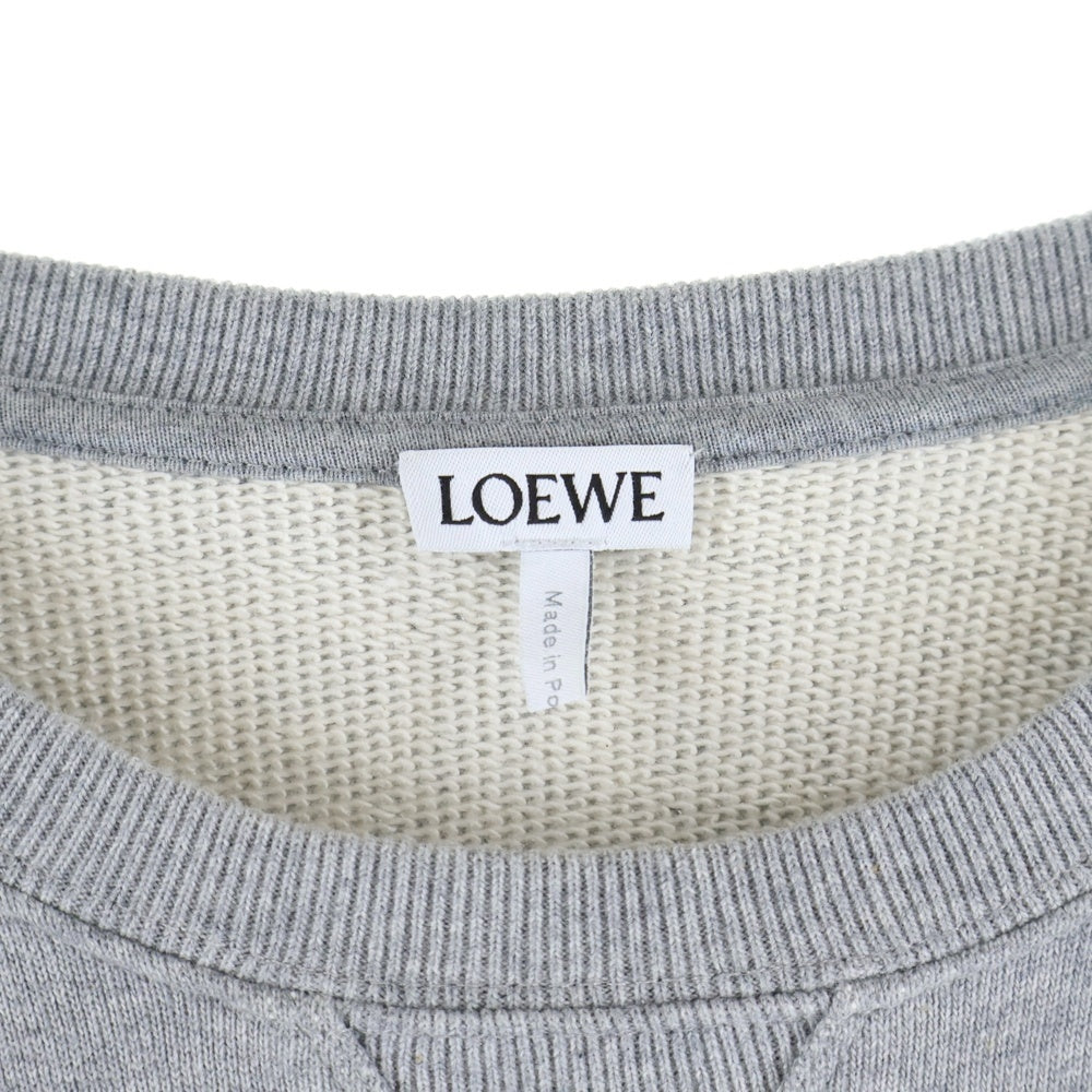 LOEWE(ロエベ) アナグラム ロゴ刺繍 クルーネックスウェット トレーナー グレー H526Y24J07