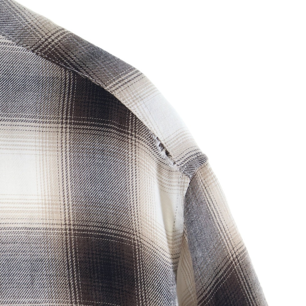 CELINE(セリーヌ) オンブレチェック レーヨン長袖シャツ ブラック 2C154878D