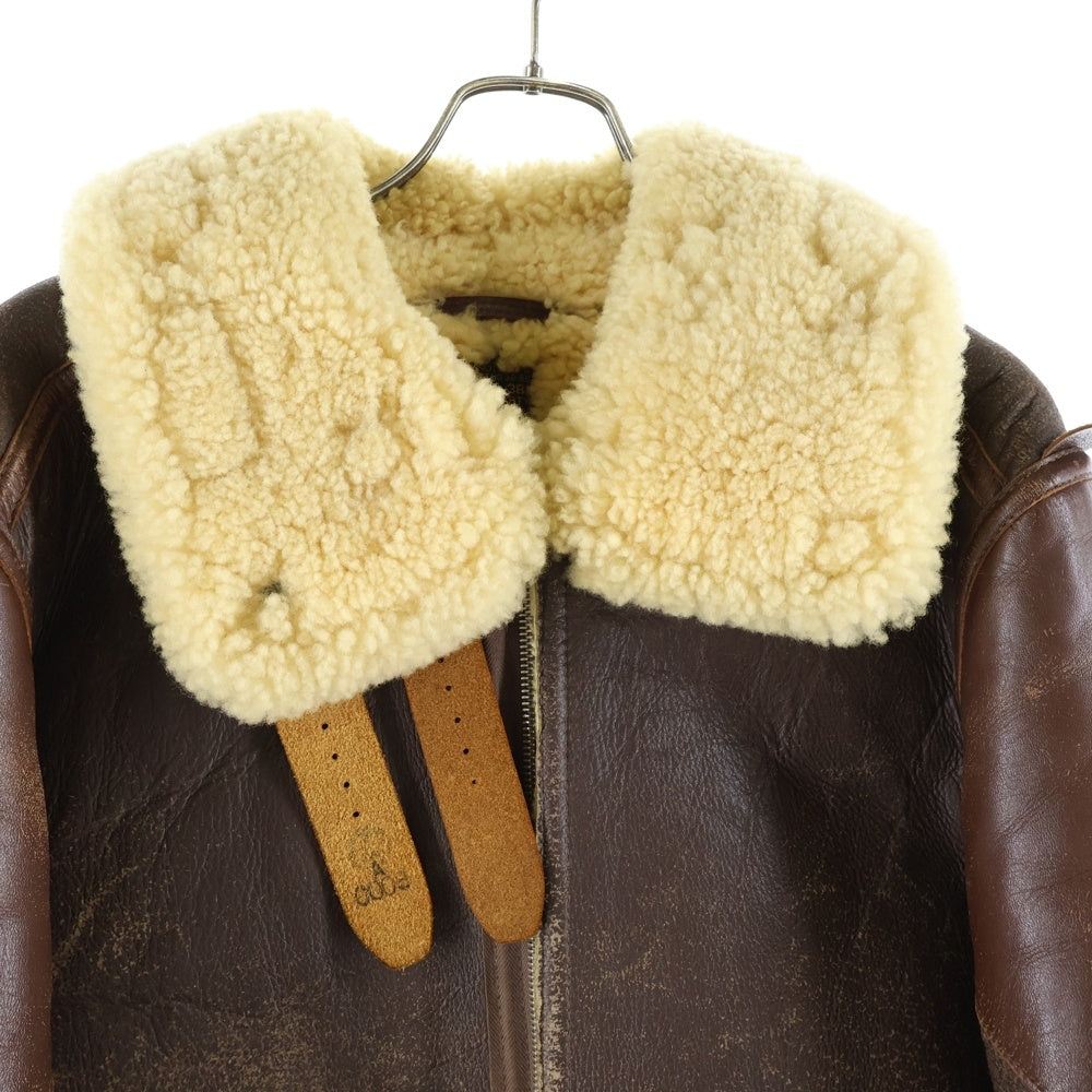 THE REAL McCOY'S(ザリアルマッコイ) S B-3 フライトジャケット ムートン ボア ジャケット ブラウン