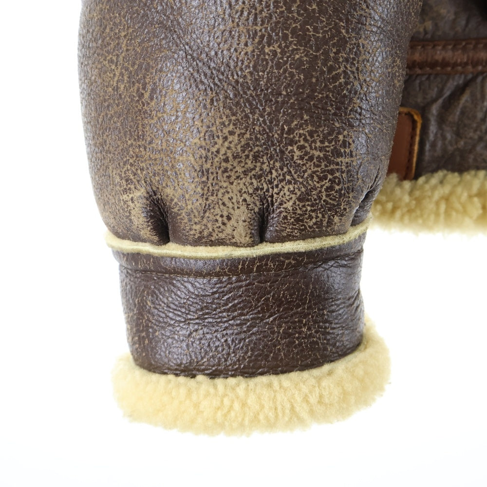 THE REAL McCOY'S(ザリアルマッコイ) S B-3 フライトジャケット ムートン ボア ジャケット ブラウン