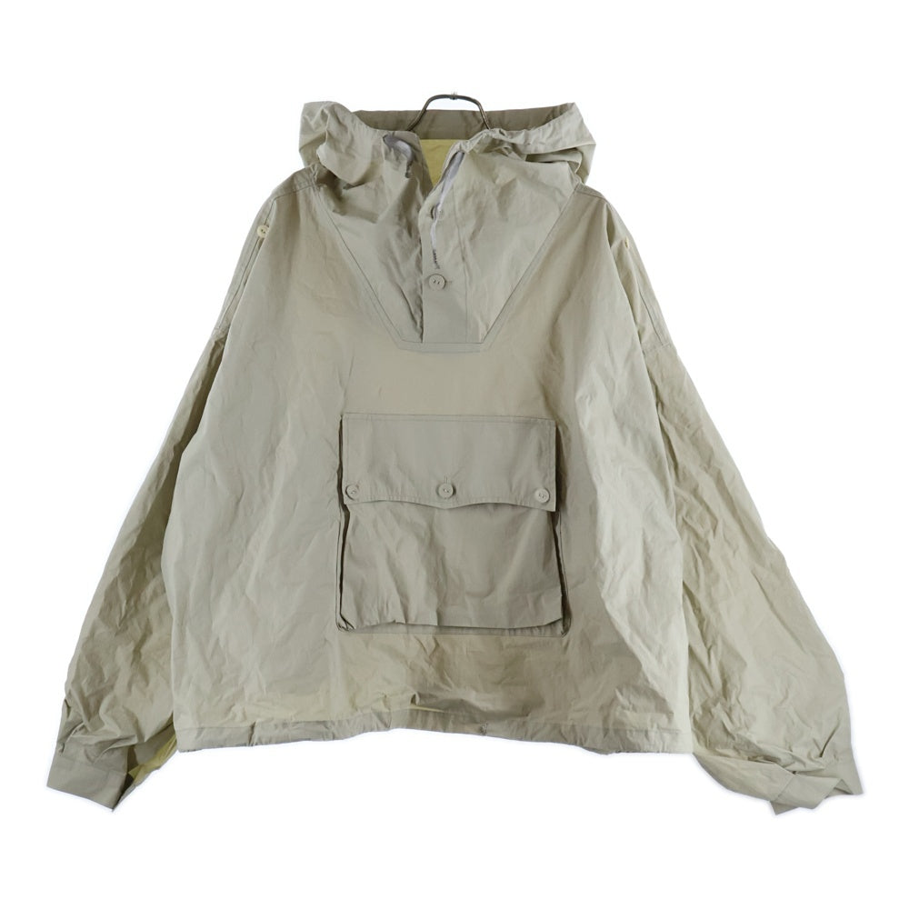 Martin Margiela(マルタンマルジェラ) 23AW Anorak Sports Hooded Jacket アノラックパーカー プルオーバーナイロンフーディー ベージュ S50AM0597