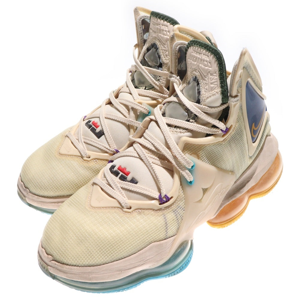 NIKE(ナイキ) LEBRON XIX レブロン 19 ハイカットスニーカー シューズ ベージュ US9/27.0cm DC9339-200