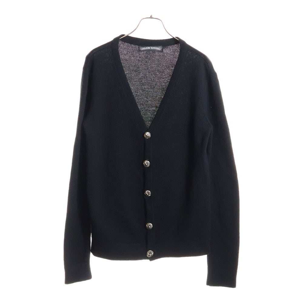 CHROME HEARTS(クロムハーツ) クロスボールボタン セメタリーパッチ カシミアカーディガン ブラック