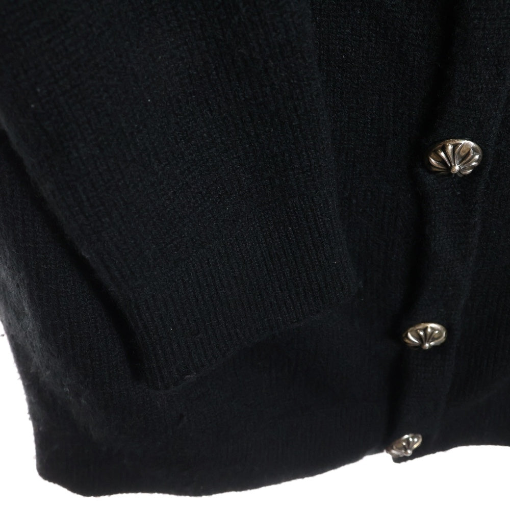 CHROME HEARTS(クロムハーツ) クロスボールボタン セメタリーパッチ カシミアカーディガン ブラック