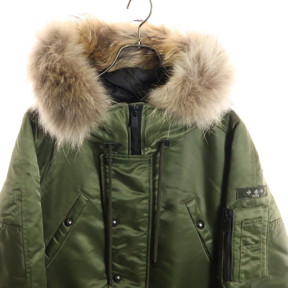TATRAS(タトラス) PETRONIO ペトロニオ ファー付き ダウンジャケット カーキ MTA17A4319