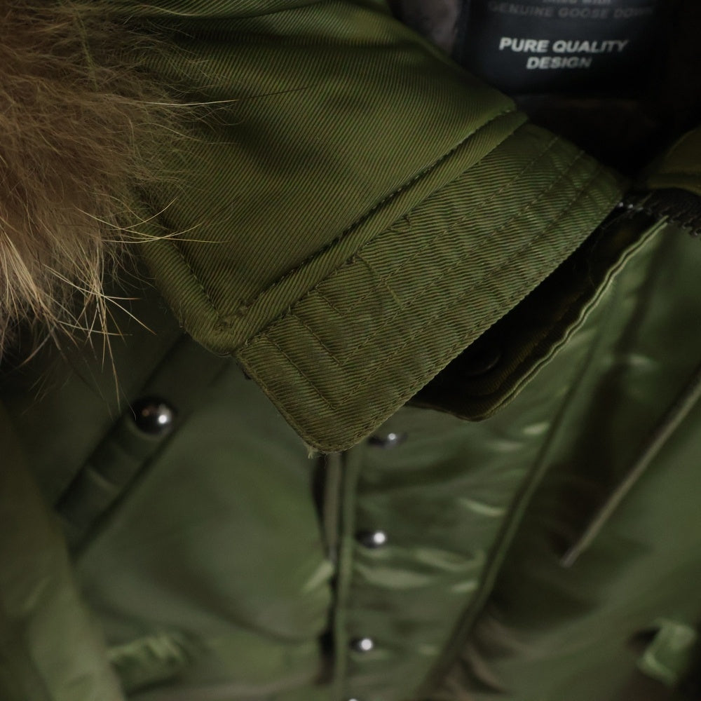 TATRAS(タトラス) PETRONIO ペトロニオ ファー付き ダウンジャケット カーキ MTA17A4319