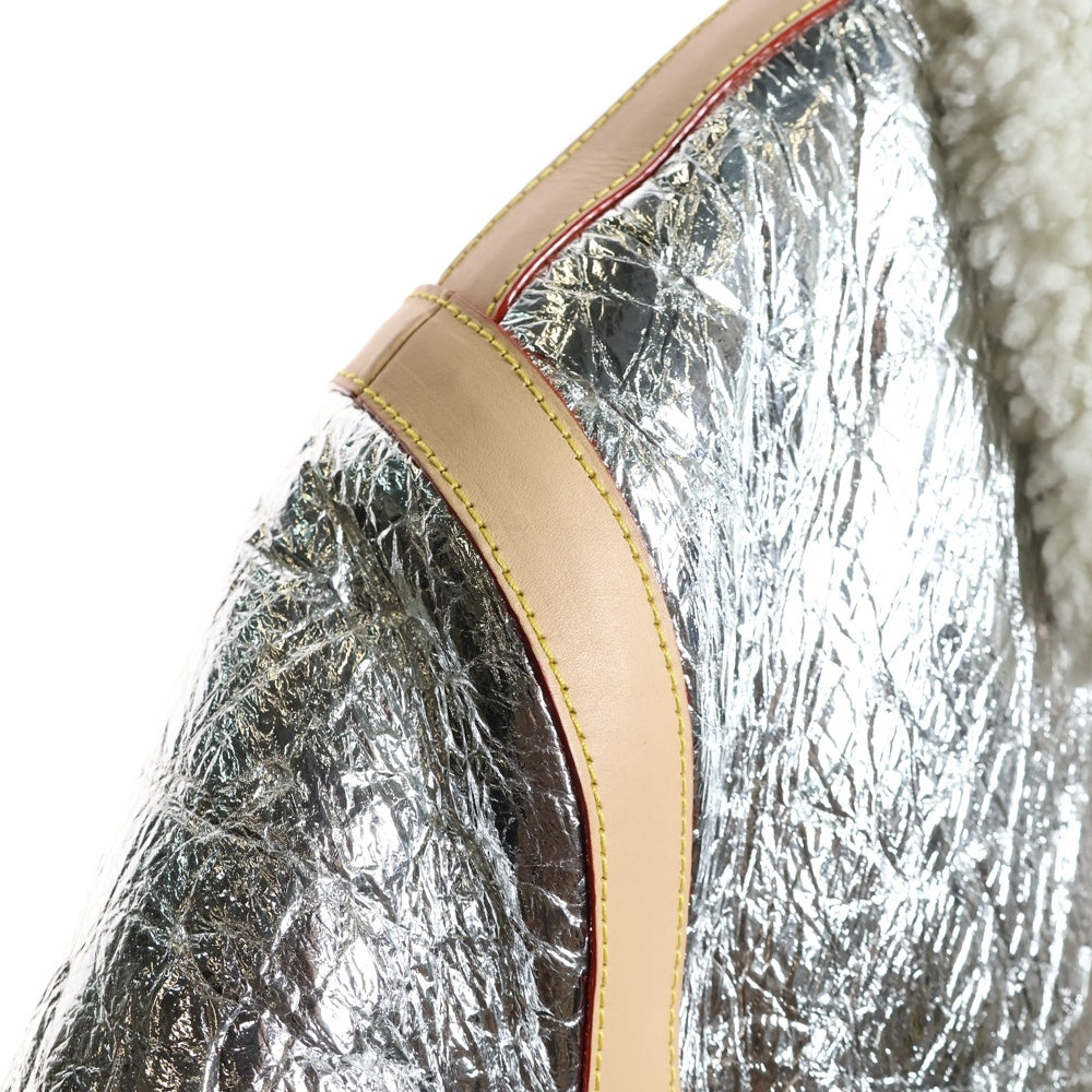 LOUIS VUITTON(ルイヴィトン) 21AW モノグラム シアリングジャケット ボアジャケット シルバー RM212 F17 HLL81E