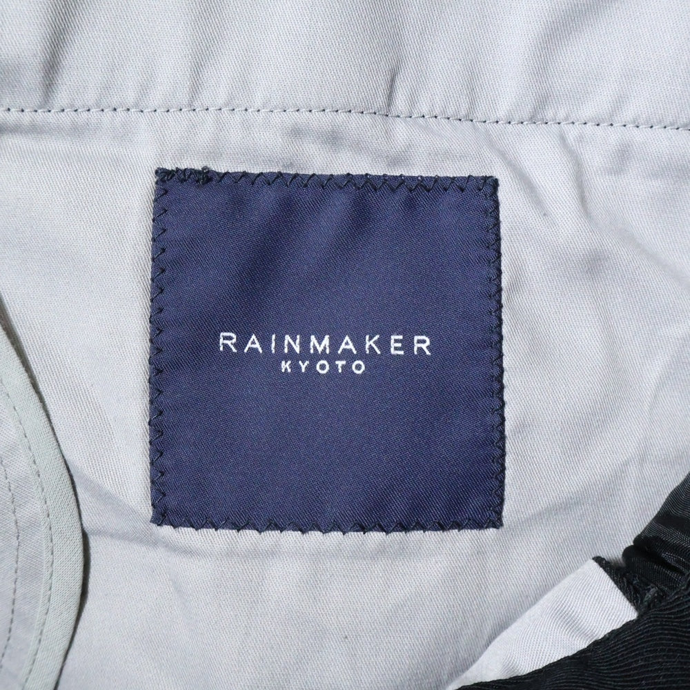 RAINMAKER(レインメーカー) STUD BUTTON GURKHA TROUSERS スタッドボタン フロントタック スラックスパンツ ブラック RM222-017