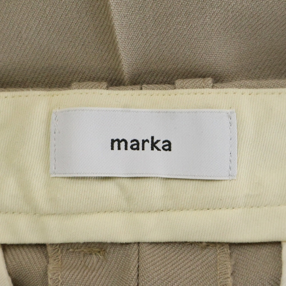 marka(マーカ) CLASSICAL TROUSERS フロントタック ウール スラックスパンツ ベージュ M20D-03PT01C