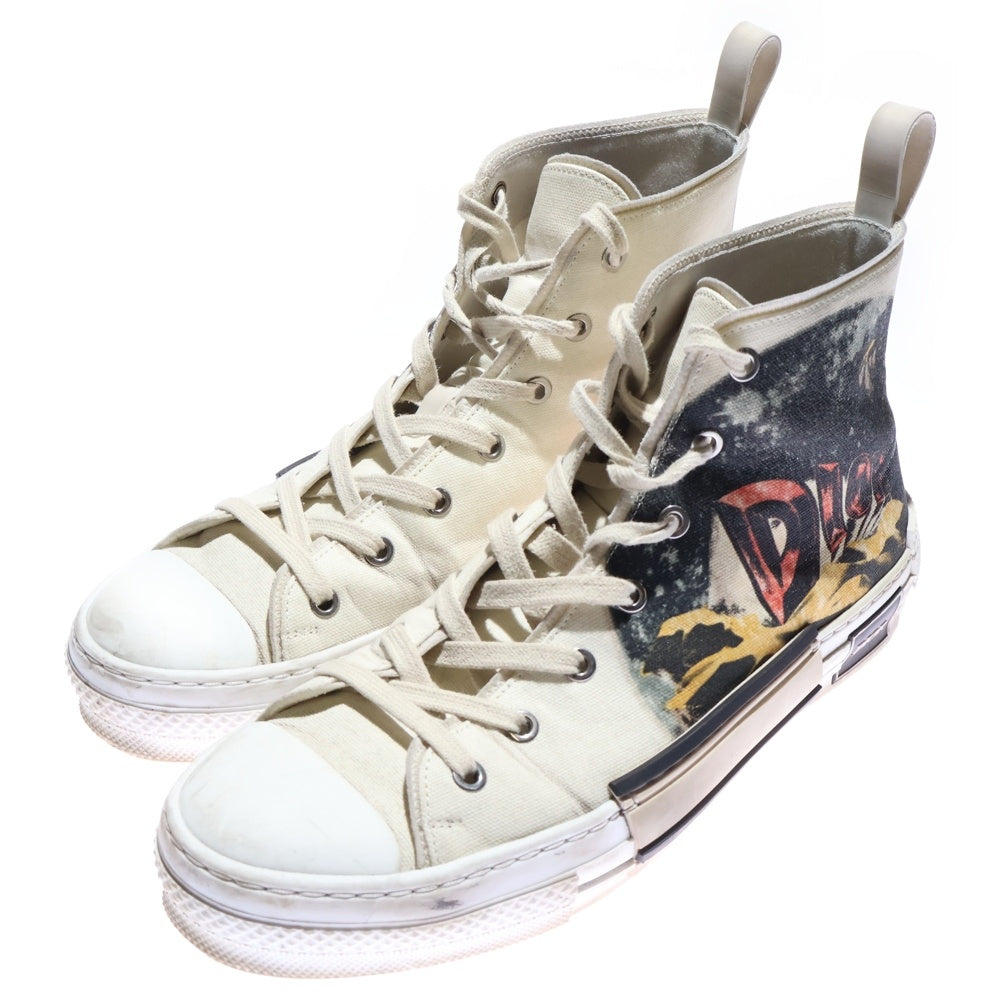 DIOR(ディオール) B23 High Top Sneakers 3SH129ZYD イラストデザイン ハイカットスニーカー ホワイト