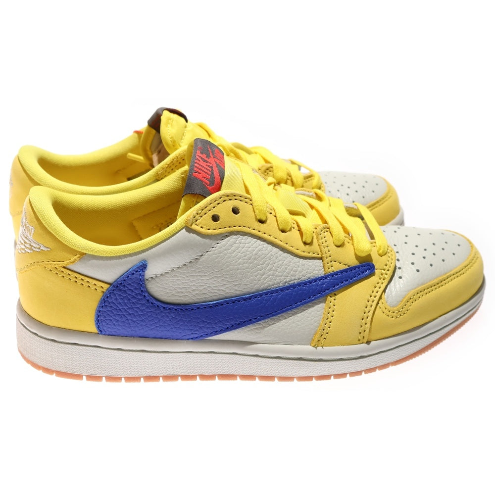 NIKE(ナイキ) ×TRAVIS SCOTT WMNS AIR JORDAN 1 RETRO LOW OG CANAR DZ4137-700 トラヴィススコット ウィメンズ エアジョーダン1カナリー ローカットスニーカー US6.5/23.5cm レディース