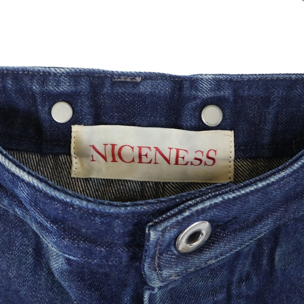 NICENESS(ナイスネス) 22SS TAYLOR テイラー NN レザーパッチ デニムパンツ インディゴ NN-TNP03S22