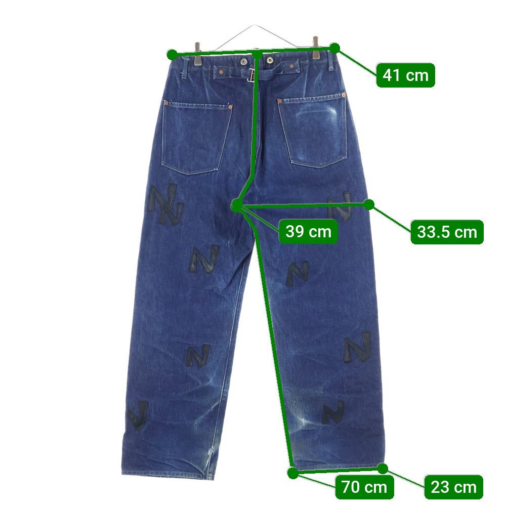 NICENESS(ナイスネス) 22SS TAYLOR テイラー NN レザーパッチ デニムパンツ インディゴ NN-TNP03S22