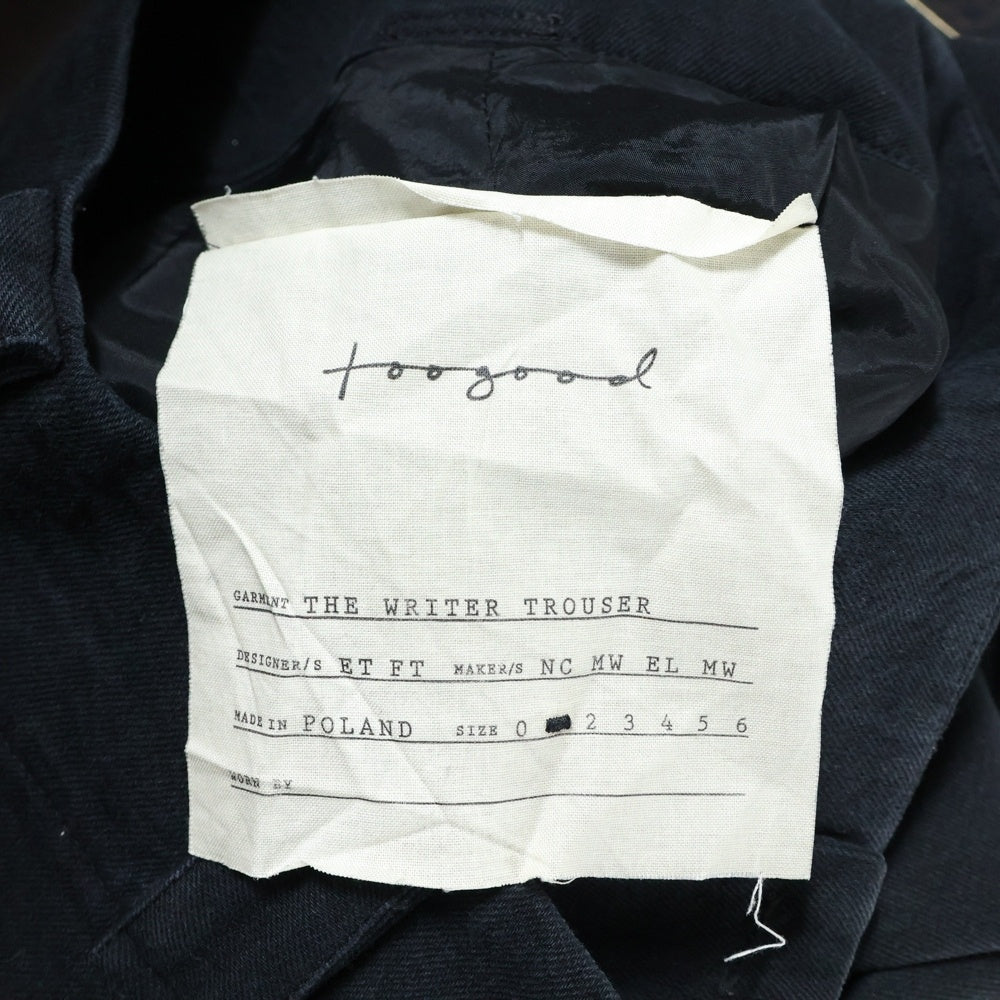 toogood(トゥーグット) THE WRITER TROUSE ライタートラウザー ワイドデニムパンツ ブラック