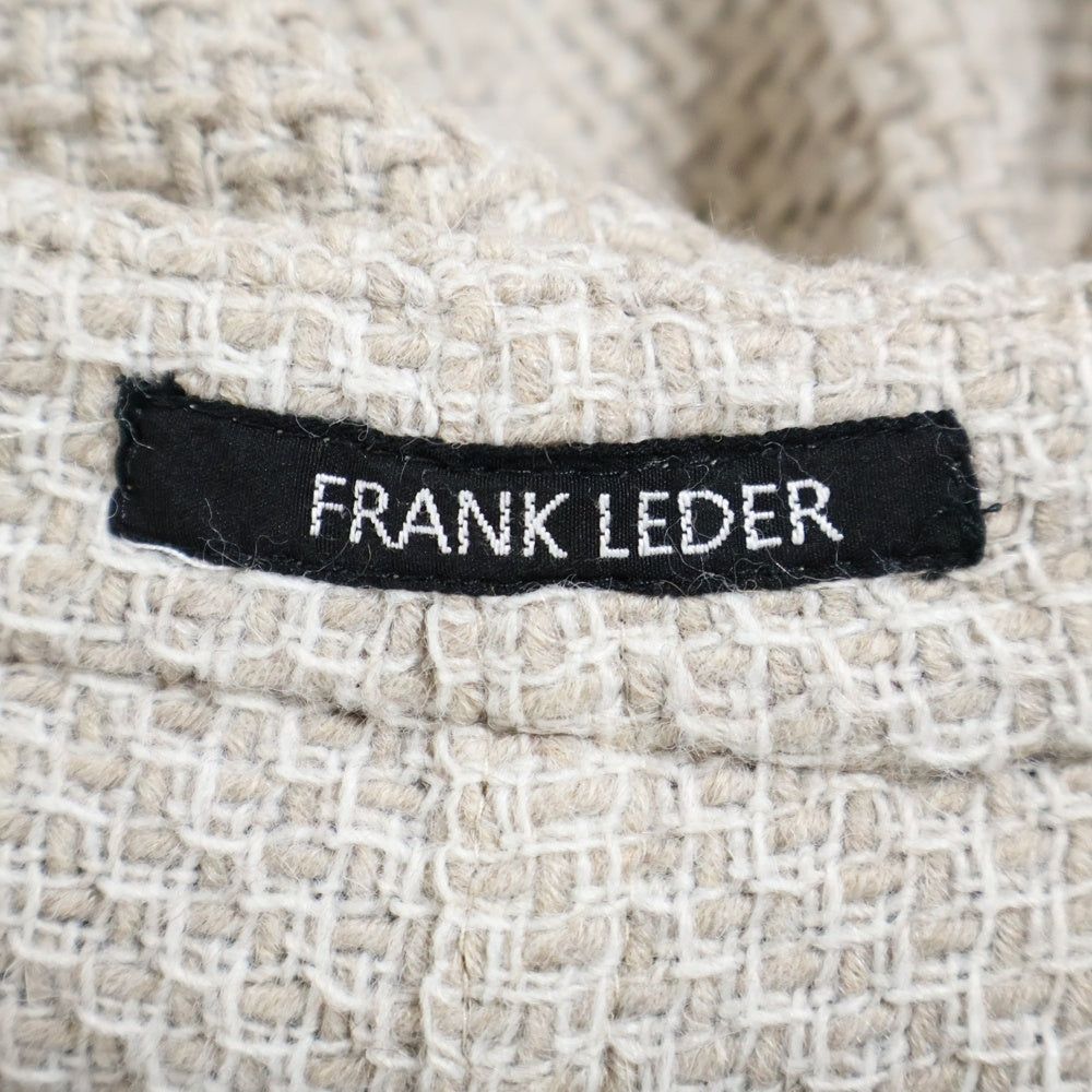 FRANK LEDER(フランクリーダー) WOOL VEST ウール Vネックベスト ベージュ