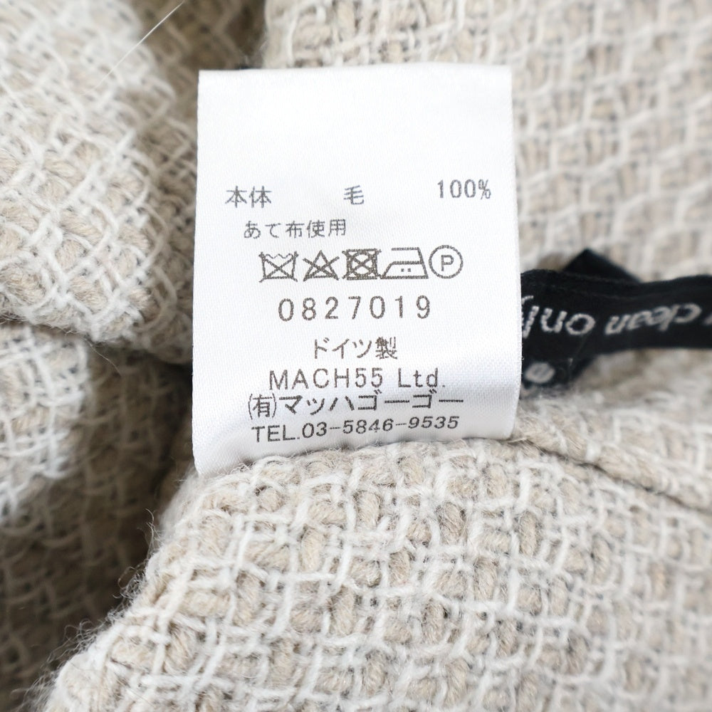 FRANK LEDER(フランクリーダー) WOOL VEST ウール Vネックベスト ベージュ