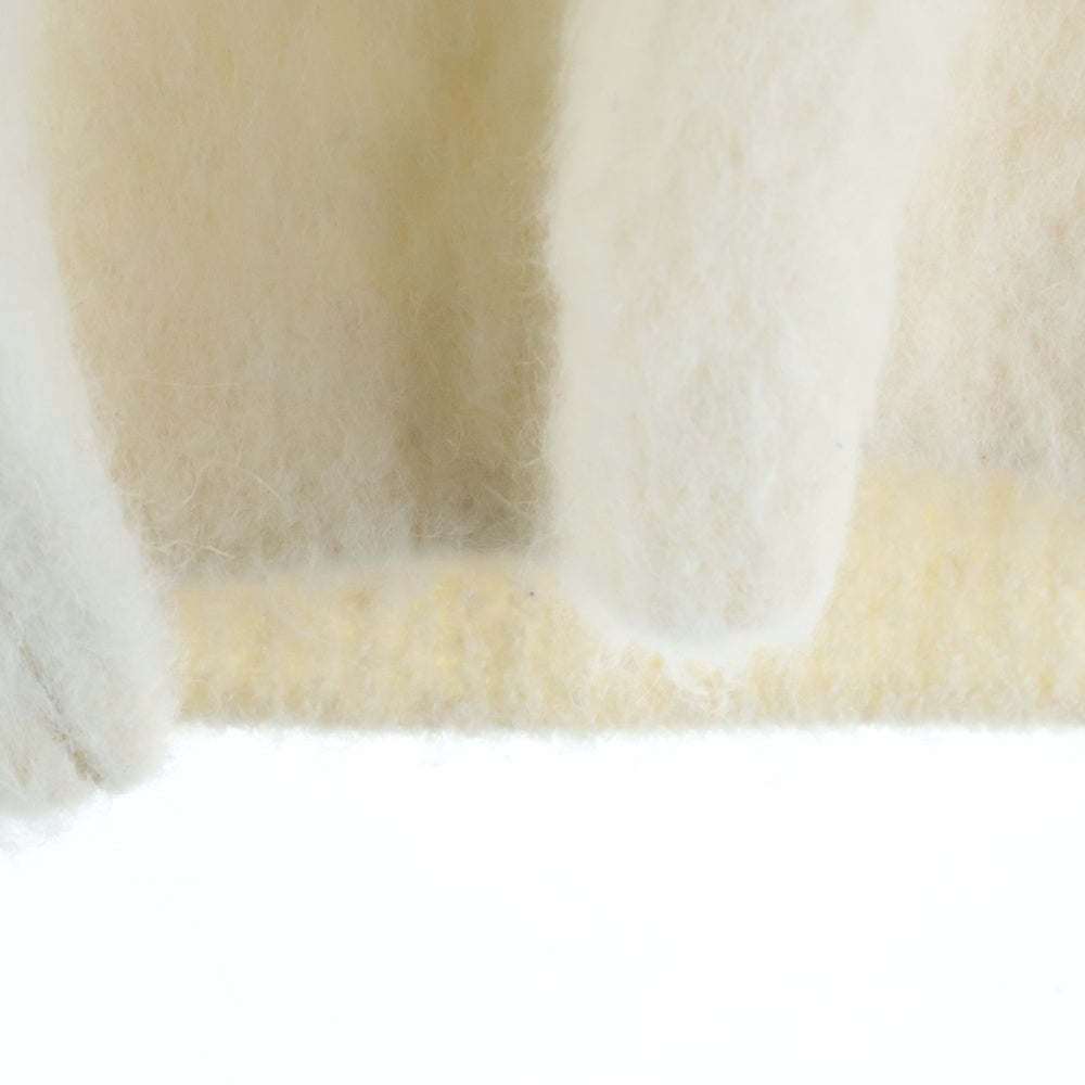 MASU(エムエーエスユー) ロゴ アルパカニット セーター ホワイト MPFW-KN0424