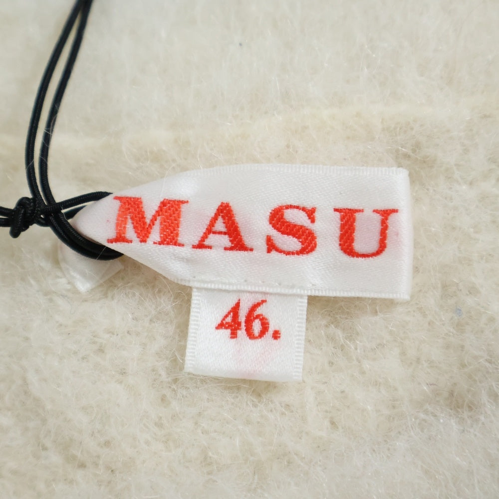 MASU(エムエーエスユー) ロゴ アルパカニット セーター ホワイト MPFW-KN0424