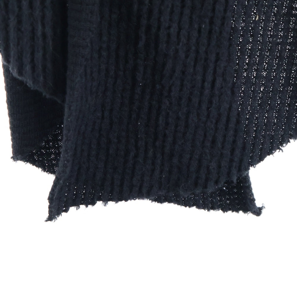 NO BRAND(ノーブランド) boutiqueW ブティークダブリュー ウール ロングカーディガン ブラック 923926