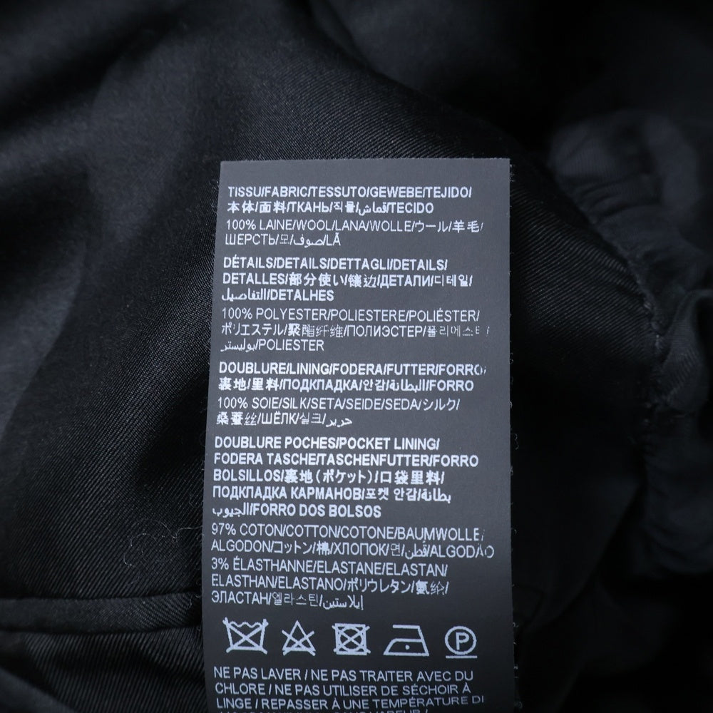 SAINT LAURENT PARIS(サンローランパリ) 23SS ラペル切り替えシングルブレストスモーキングジャケット ブラック 735685 Y7E63