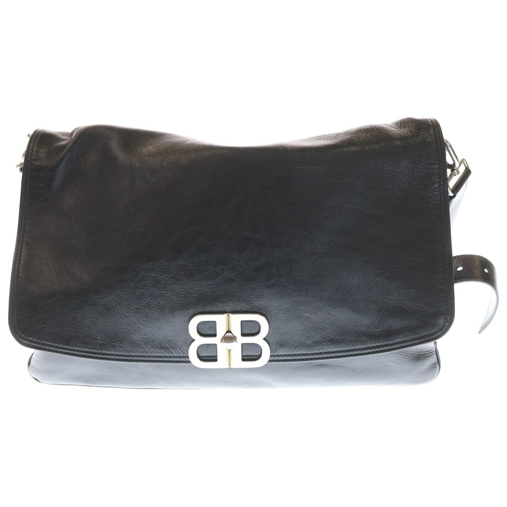 BALENCIAGA(バレンシアガ) BB Soft Large Flap Bag BBロゴ レザー チェーンショルダーバッグ ブラック 748488