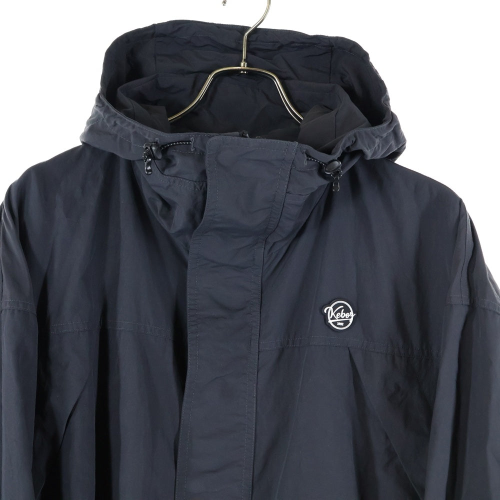 KEBOZ(ケボズ) NYLON HOODIE JACKET ナイロンフード付きジャケット ブラック KBZSS23OU059