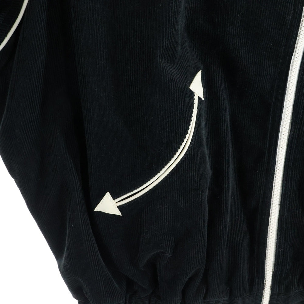 CELINE(セリーヌ) ラインストーン バックロゴ刺繍 ウエスタンテディジャケット ブラック Q773580W