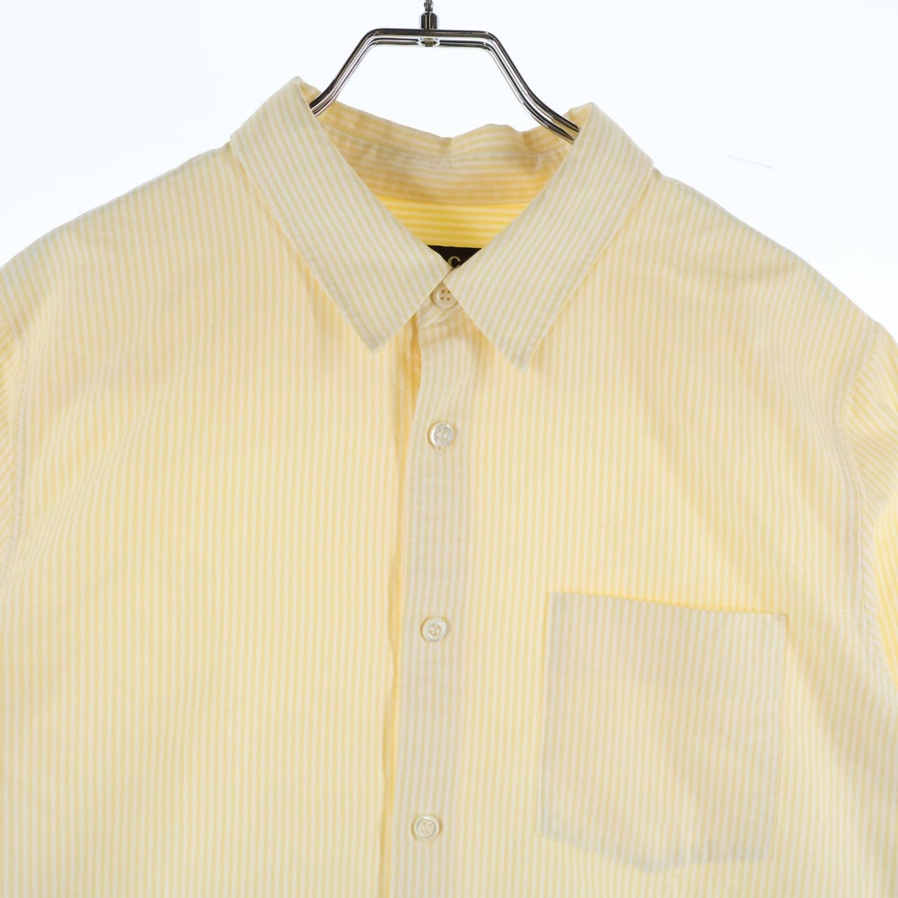 A.P.C(アーペーセー) ストライプ ボーダー コットン長袖シャツ イエロー