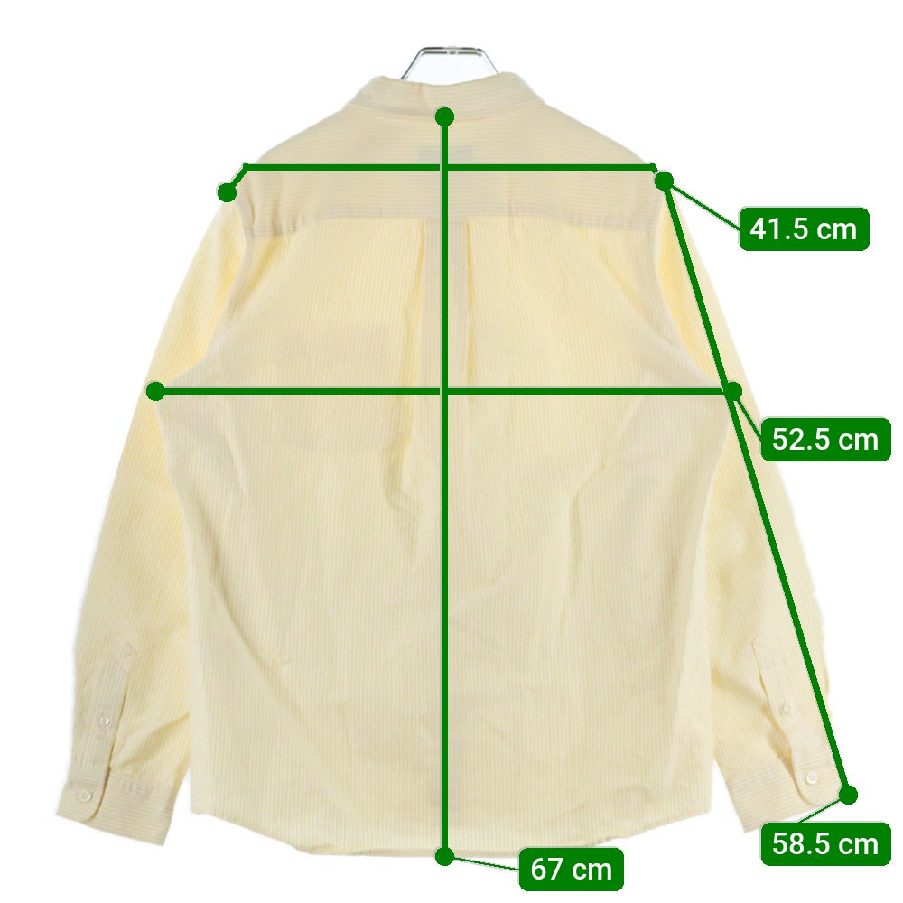 A.P.C(アーペーセー) ストライプ ボーダー コットン長袖シャツ イエロー