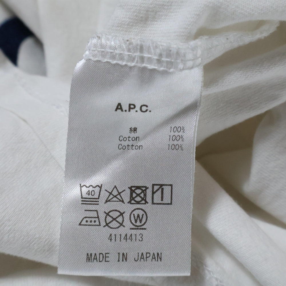 A.P.C(アーペーセー) フロントロゴ クルーネック半袖Tシャツ ホワイト 4114413
