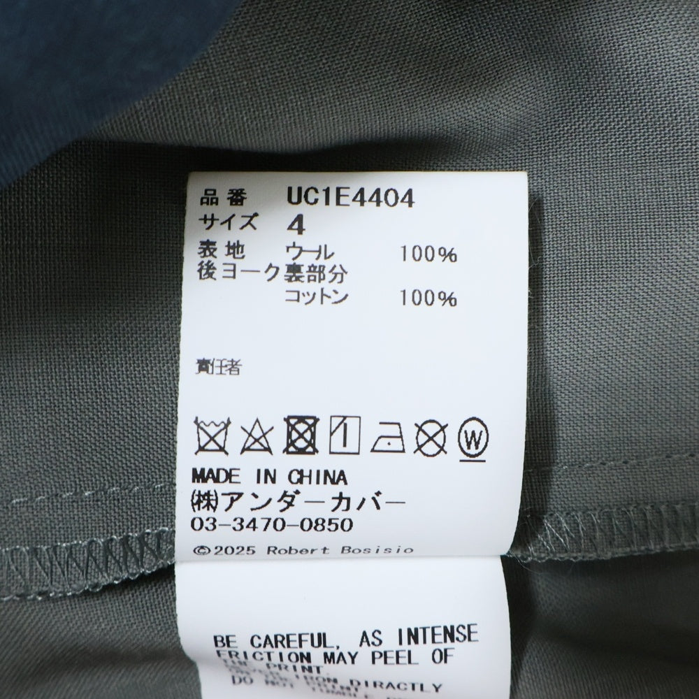 UNDERCOVER(アンダーカバー) 25SS グラデーション半袖シャツ ウールシャツ グレー/ブルー UC1E4404