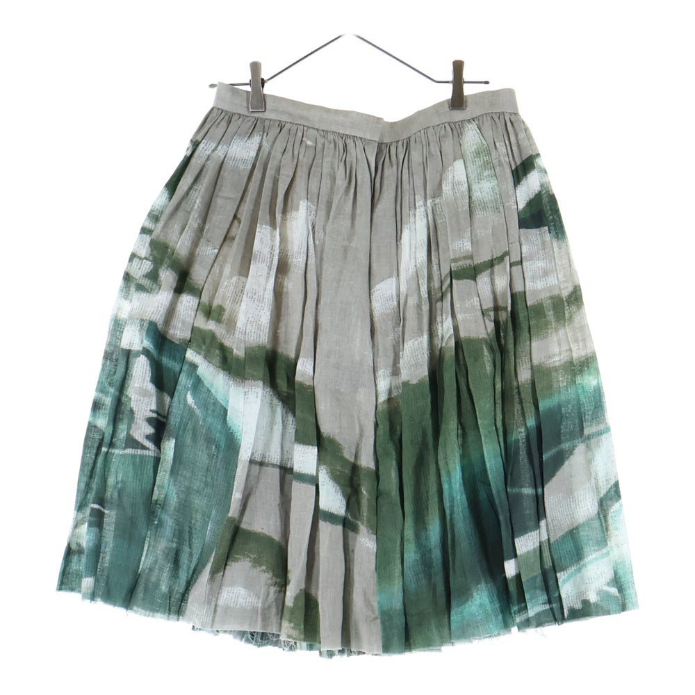 UNDERCOVER(アンダーカバー) 25SS グラフィックプリーツスカート ギャザースカート ベージュ UC1E4604-1 レディース