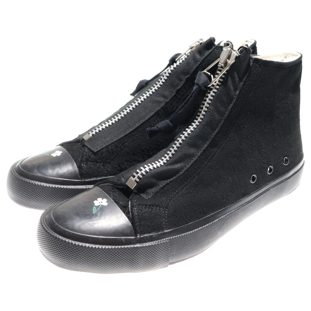 UNDERCOVER(アンダーカバー) ディアスキン センタージップ ハイカット スエードスニーカー ブラック UC1E4F04