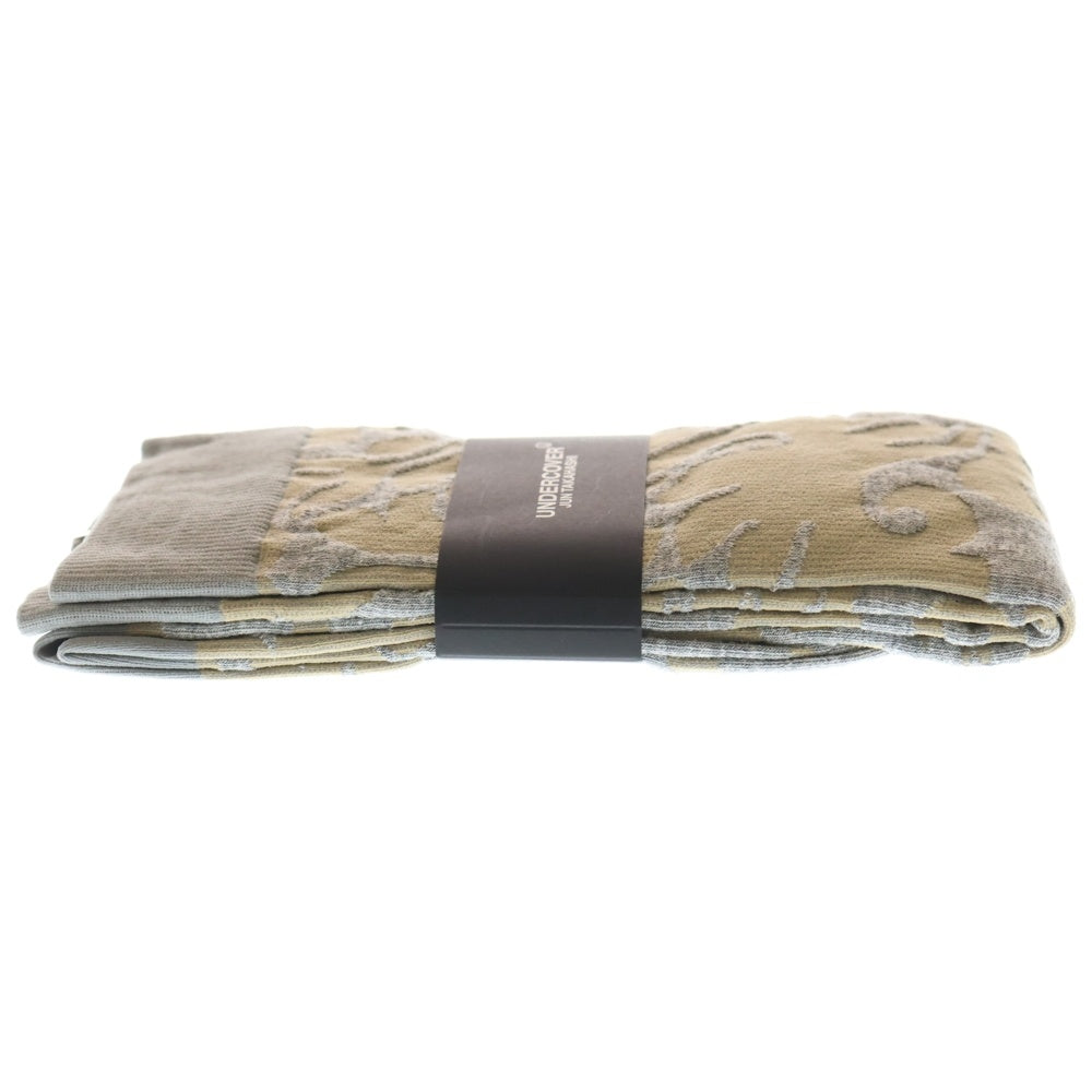 UNDERCOVER(アンダーカバー) 総柄デザインソックス 靴下 ベージュ UC1E4L01-2