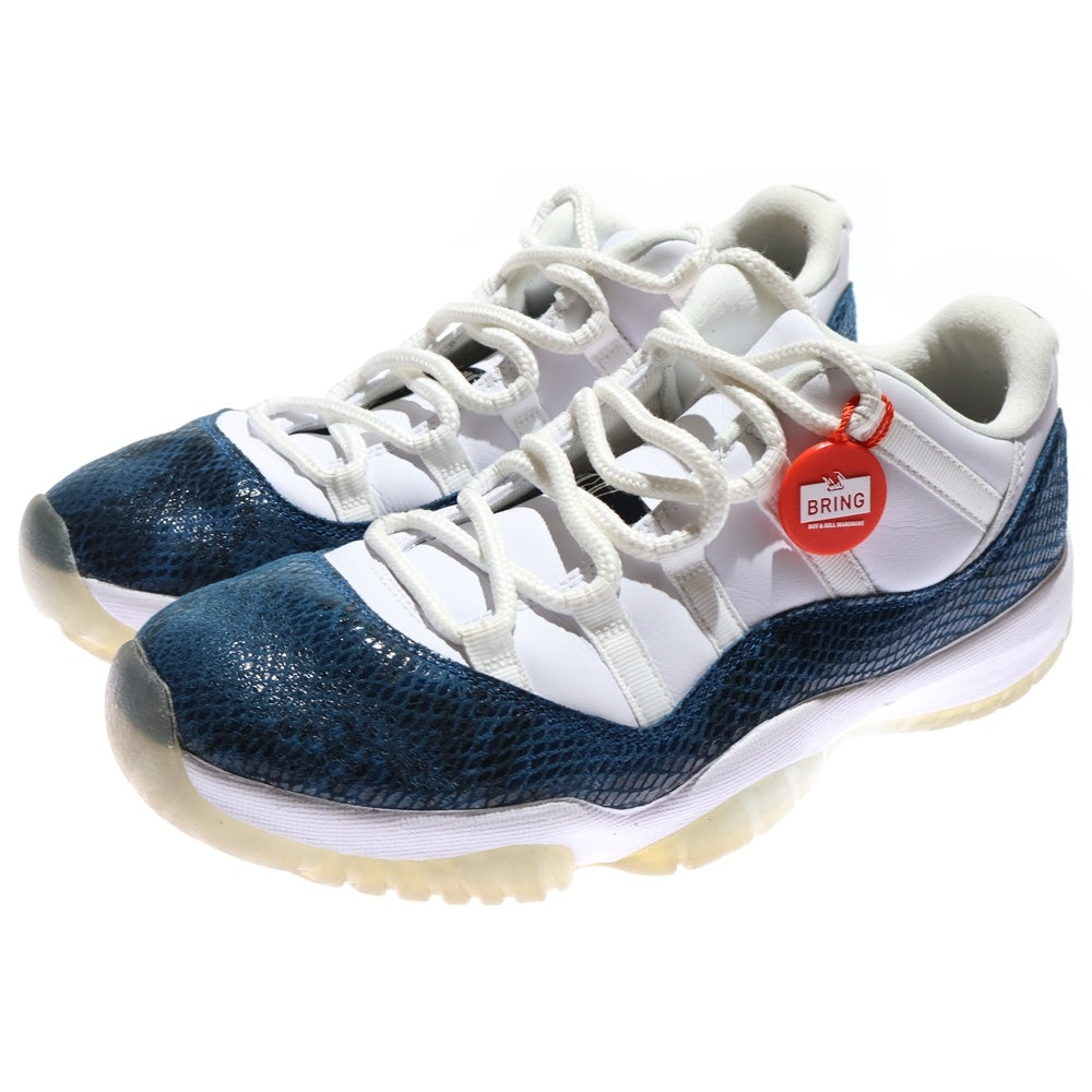 NIKE(ナイキ) AIR JORDAN 11 RETRO LOW LE SNAKESKIN エアジョーダン11 スネークスキン ローカットスニーカー ホワイト/ブルー US9/27cm CD6846-102