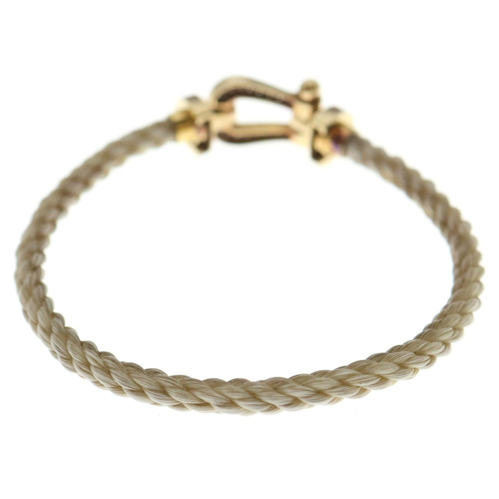 FRED(フレッド) K18YG フォース10 LM スチールケーブル PAVEダイヤ ブレスレット ゴールド/ホワイト