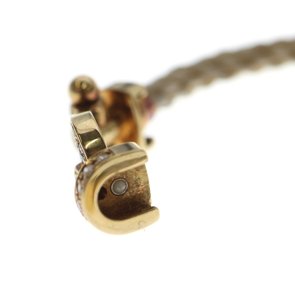 FRED(フレッド) K18YG フォース10 LM スチールケーブル PAVEダイヤ ブレスレット ゴールド/ホワイト