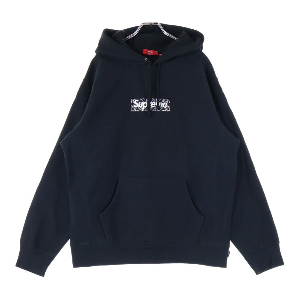 SUPREME(シュプリーム) 19AW Bandana Box Logo Hooded Sweatshirt バンダナボックスロゴ プルオーバーパーカー フーディー ブラック