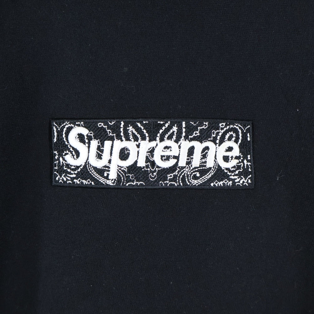 SUPREME(シュプリーム) 19AW Bandana Box Logo Hooded Sweatshirt バンダナボックスロゴ プルオーバーパーカー フーディー ブラック