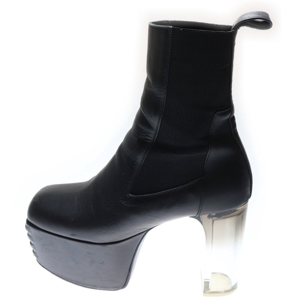 Rick Owens(リックオウエンス) KISS BOOTS キス ブーツ グラデーションクリアヒール レザーブーツ ブラック