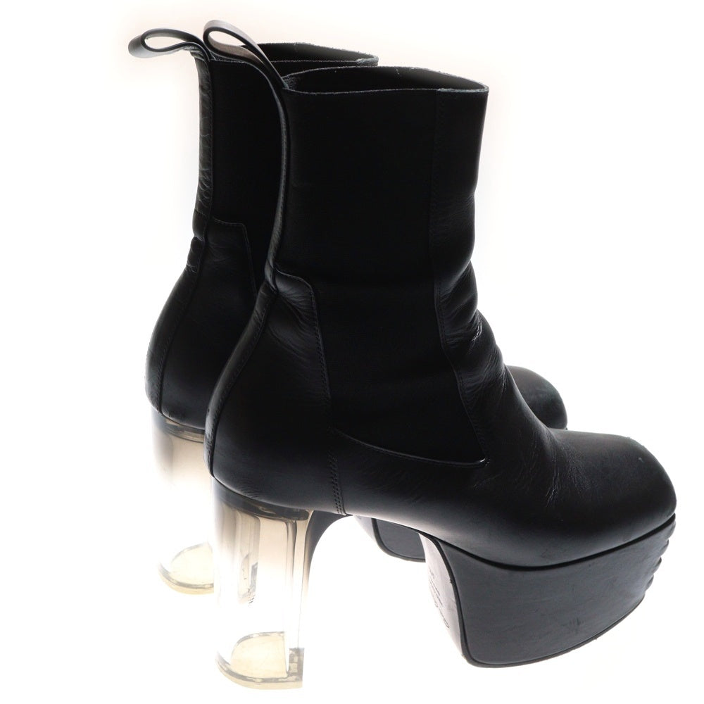 Rick Owens(リックオウエンス) KISS BOOTS キス ブーツ グラデーションクリアヒール レザーブーツ ブラック