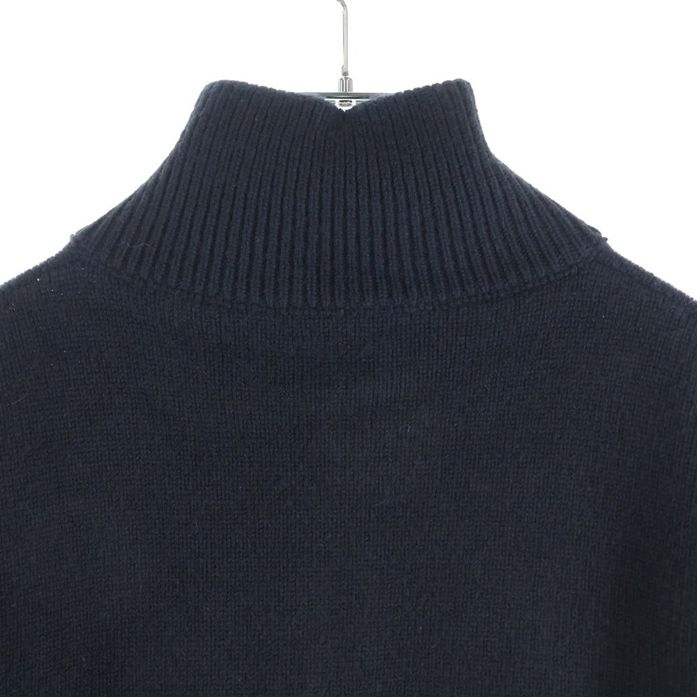 CELINE(セリーヌ) トリオンフ刺繍 ハーフジップウールセーター ジップセーター ブラック 2ADBH048T