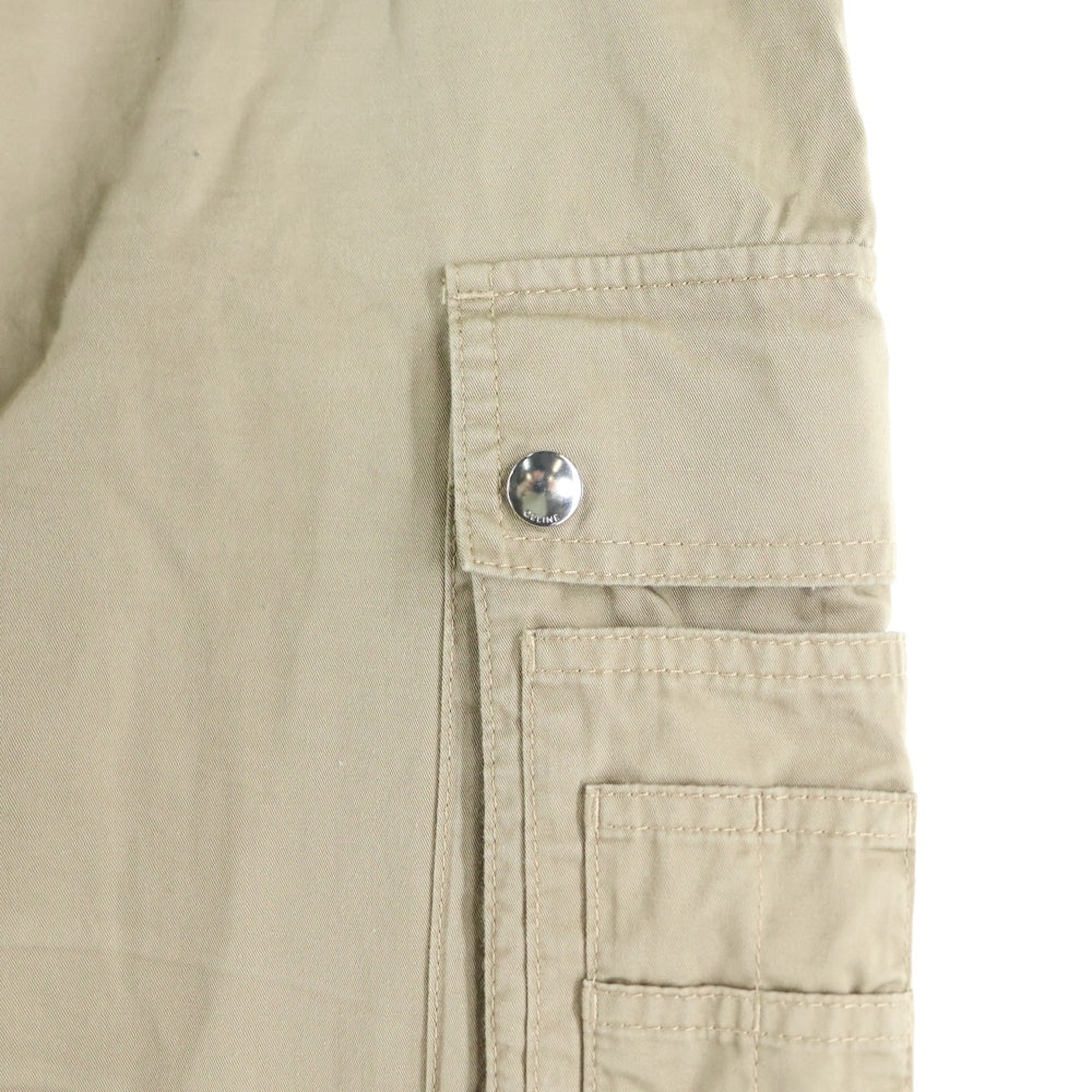 CELINE(セリーヌ) 24SS Cotton Linen Cargo Pants コットンリネンカーゴパンツ ミドルライズカーゴパンツ ベージュ 2Z603219I