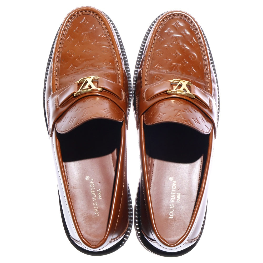 ヒロ　ルイヴィトン モノグラム レザー モカシン ローファー デッキ LOUIS VUITTON(ルイヴィトン) モノグラム メジャーライン レザー