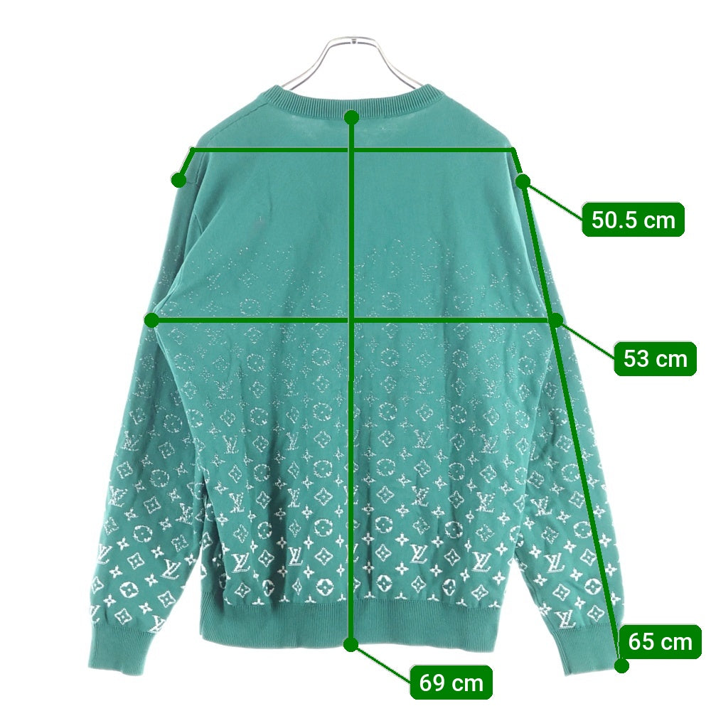 LOUIS VUITTON(ルイヴィトン) 23AW モノグラム グラデーションニット セーター グリーン RM232Q USO HKN44W