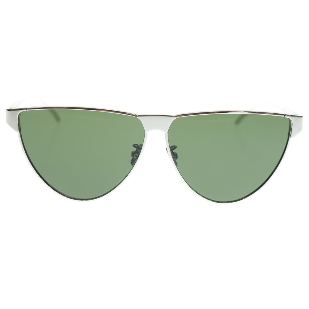 BOTTEGA VENETA(ボッテガヴェネタ) メタルフレーム トライアングルレンズ サングラス アイウェア シルバー/ブラック BV1070S