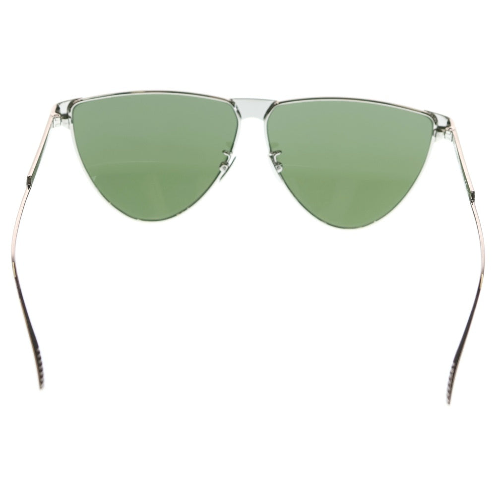 BOTTEGA VENETA(ボッテガヴェネタ) メタルフレーム トライアングルレンズ サングラス アイウェア シルバー/ブラック BV1070S