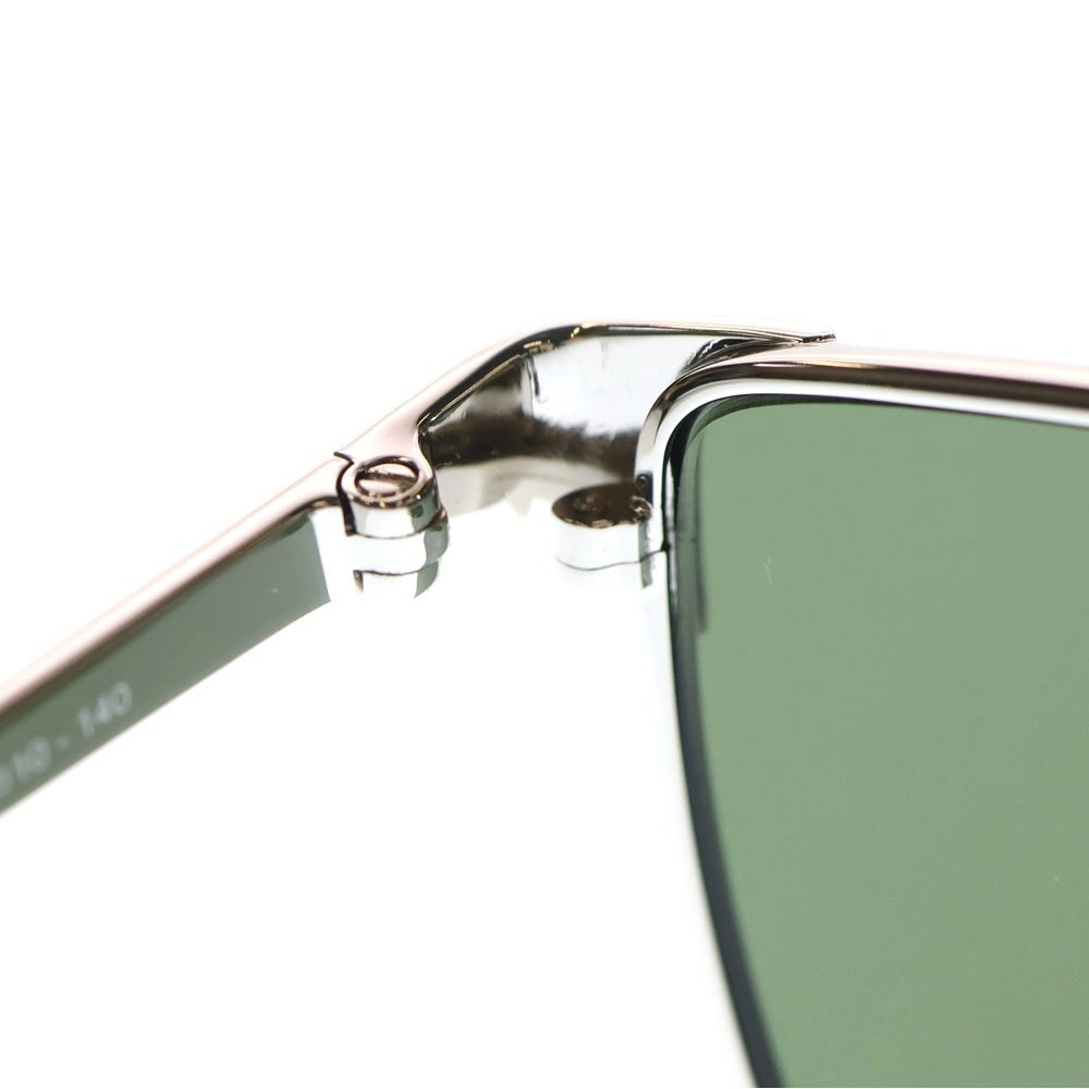 BOTTEGA VENETA(ボッテガヴェネタ) メタルフレーム トライアングルレンズ サングラス アイウェア シルバー/ブラック BV1070S